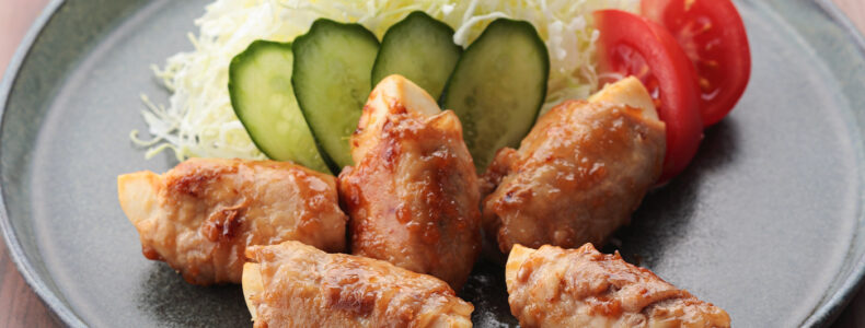 肉巻きゆで卵の生姜焼き