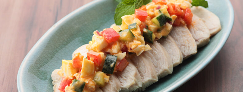 蒸し鶏のタルタル